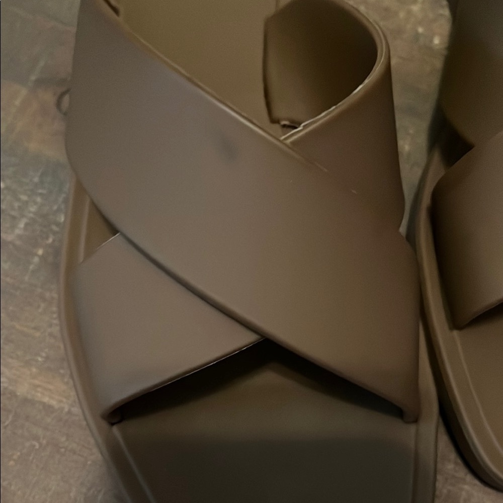 Forever 21 Dark Brown Crisscross Sandals - Picture 3 of 8